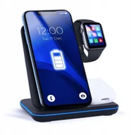 Ładowarki do telefonów - Ładowarka Indukcyjna Qi Led 3W1 15W GY-Z5A Czarna - miniaturka - grafika 1