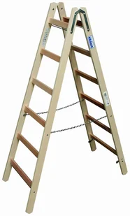 Krause 996 99675178 Drabina drewniana dwustronna ze szczeblami 2x6 wysokość robocza 3,00m) 75178-uniw - Drabiny - miniaturka - grafika 2