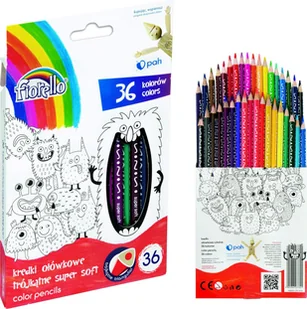 Fiorello Kredki Super Soft 36 kolorów ostrz. trójk.FIORELLO - Artykuły biurowe - miniaturka - grafika 2