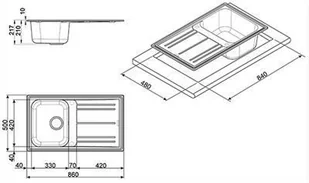 Smeg Rigae LZ861B - Zlewozmywaki - miniaturka - grafika 3