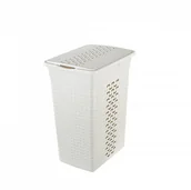 Kosze na bieliznę - Branq COTTON 1413 PROSTOKĄTNY KOSZ NA BIELIZNĘ 55 L BIEL ANTYCZNA 5901098141314 - miniaturka - grafika 1