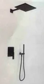 Zestawy prysznicowe - Kohlman EXPERIENCE zestaw prysznicowy podtynkowy z deszczownicą 25 cm czarny mat QW210EBQ25  QW210EBQ25 - miniaturka - grafika 1