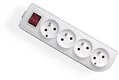 Elgotech Gniazdo PRZENOŚNE 4-KROTNE Z WYŁĄCZNIKIEM z uziemieniem GN-40W EGN40WPP - Gniazdka elektryczne - miniaturka - grafika 2