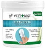Higiena jamy ustnej zwierząt - vet's best CZYŚCIKI DO ZĘBÓW NAPALCOWE 50szt. VET'S BEST - miniaturka - grafika 1