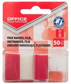 Etykiety samoprzylepne i bloki etykiet - Office products Zakładki indeksujące PP, 25x43mm, 1x50 kart., blister, czerwone 14223121-04 - miniaturka - grafika 1