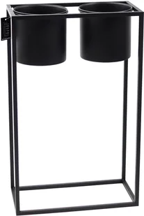 Kwietnik Metalowy Stojak z donicami UGO 80x50cm czarny loft 05-19 - Kwietniki Kwietnik Metalowy Stojak z donicami UGO 80x50cm czarny loft 05-19 - Kwietniki - miniaturka - grafika 1