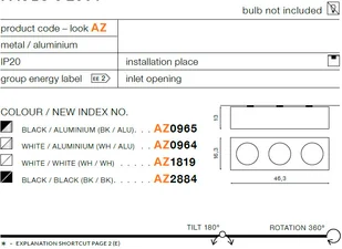 Azzardo Lampa sufitowa spot PAULO 3 AZ1819 AZ1819 - Lampy sufitowe - miniaturka - grafika 2
