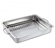 Akcesoria do grilla - Küchenprofi Style - stalowa brytfanna z rusztem, 40×31,5×6,5 cm - miniaturka - grafika 1