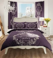 Pościel dla dzieci - Gaveno Cavalia gaveno cavalia Script pościel Paris, fioletowy, 200 x 200 cm 11080992 - miniaturka - grafika 1