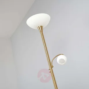 Lampenwelt Lampa oświetlająca sufit LED ELAINA, Mosiężna - Lampy stojące - miniaturka - grafika 3