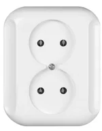 Gniazdka elektryczne - Timex Gniazdo wtyczkowe Topaz podwójne - miniaturka - grafika 1