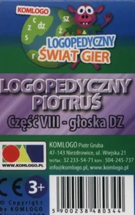 Karty Logopedyczny Piotruś Część VIII DZ KOMLOGO - Gry karciane - miniaturka - grafika 2