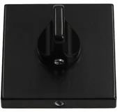 Klamki - Gamet Rozeta kwadratowa blokada Wc czarny mat - miniaturka - grafika 1