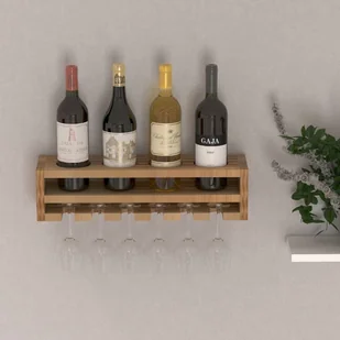 Homemania Uchwyt na wino Hektor 21x13,5x104 cm czarny Homemania - Stojaki na wino - miniaturka - grafika 3