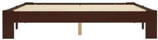 vidaXL Rama łóżka, ciemnobrązowa, lite drewno sosnowe, 160 x 200 cm - Łóżka - miniaturka - grafika 17