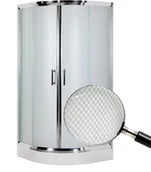 Kabiny prysznicowe - Omnires Health 90x90cm sztło chess JK2809 LC2 CH JK2809 LC2 CH - miniaturka - grafika 1