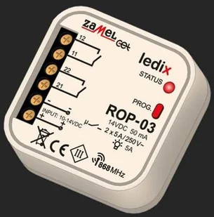 Zamel Ledix radiowy odbiornik dopuszkowy ROP-03 LDX10000002 - Akcesoria do oświetlenia - miniaturka - grafika 2