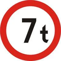 Znak drogowy zakazu B-18 Zakaz wjazdu pojazdów o rzeczywistej masie całkowitej ponad ... t. - Wyposażenie miejsc publicznych Znak drogowy zakazu B-18 Zakaz wjazdu pojazdów o rzeczywistej masie całkowitej ponad ... t. - Wyposażenie miejsc publicznych - miniaturka - grafika 1