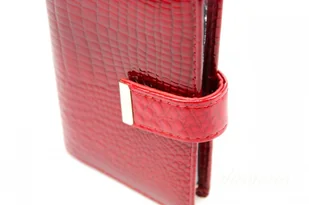 Jennifer Jones Etui Na Karty Dokumenty JENNIFER JONES Wizytownik Pionowy Z Zapięciem Skóra Naturalna Lakierowana JJ5244 - Etui na dokumenty i karty - miniaturka - grafika 3