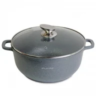 Garnki - Kamille Solidny garnek kociołek granitowy z pokrywką 6,5L 4426 - miniaturka - grafika 1