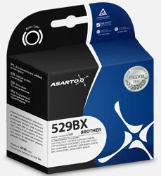 Asarto Tusz do Brother LC529XLBK | DCP-J100/DCP-J105/MFC-J200 | black AS-B529BXL - Tusze zamienniki - miniaturka - grafika 2