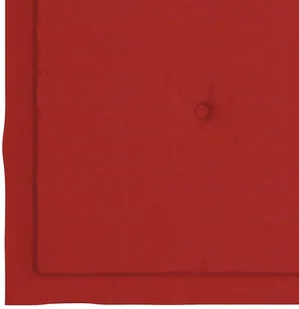 vidaXL Krzesła ogrodowe, 2 szt., czerwone poduszki, lite drewno tekowe - Fotele i krzesła ogrodowe - miniaturka - grafika 21