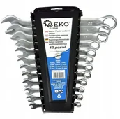 Klucze i nasadki - Geko Zestaw Kluczy Płasko Oczkowych 6-22mm 12el - miniaturka - grafika 1