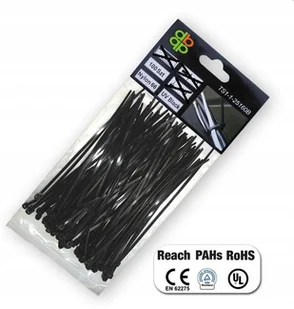 Opaska Plastikowa Czarna 7,6 x 150mm 100szt - Inne mocowania - miniaturka - grafika 2