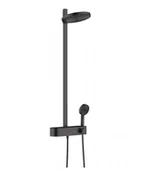 Zestawy prysznicowe - Hansgrohe Pulsify ShowerTablet Select Zestaw prysznicowy natynkowy termostatyczny z deszczownicą czarny mat 24240670 - miniaturka - grafika 1