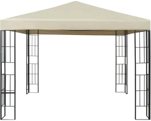 vidaXL Altana ze sznurem lampek, 3x3 m, kremowa! 3070320 - Altany ogrodowe - miniaturka - grafika 3