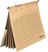 Teczki i skoroszyty - FALKEN Skoroszyt zawieszkowy z przekładkami Falken UniReg. Wyprodukowano w Niemczech. Tekturowy A4 z 4 przekładami i 4 mechanizmami skoroszytowymi Z wewnętrzną kieszenią Brązowy Idealny do kartoteki 15038181 - miniaturka - grafika 1