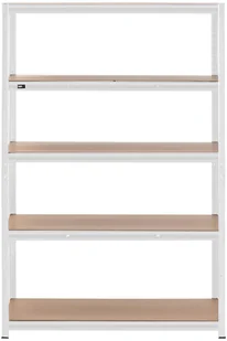 MSW MSW Regał magazynowy 120 x 60 x 180 cm 5 x 150 kg szary MSW-STSH-32 - Szafy i regały magazynowe - miniaturka - grafika 5