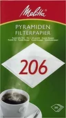 Akcesoria i części do ekspresów do kawy - Melitta filtr piramidy papieru 206 G, biały, 200 sztuk 200658 - miniaturka - grafika 1