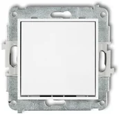 Wyłączniki światła i elektryczne - Karlik Przycisk zwierny pojedynczy MINI biały MWPUS-4.1 - miniaturka - grafika 1