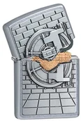 Trafika - Zippo Gold Save emblemat-Special Collection 2017-Street chromowana zapalniczka sztormowa, srebrny, 6 x 4 x 2 cm 17182 - miniaturka - grafika 1