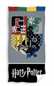 Okrycia kąpielowe dla dzieci - Ręcznik 100% Bawełna 70X140 Harry Potter Logo Grey - miniaturka - grafika 1