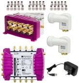 Rozgałęźniki i multiswitche do TV-SAT - Opticum MultiSwitch 9/ 8 Wyjść 2x Quattro +30x F - miniaturka - grafika 1