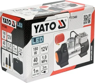 Yato KOMPRESOR SAMOCHODOWY Z LAMPĄ LED 12V 180W YT-73460 - Sprężarki i kompresory - miniaturka - grafika 5