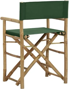 vidaXL Składane krzesła reżyserskie, 2 szt., zielone, bambus i tkanina! 313032 - Fotele i krzesła ogrodowe - miniaturka - grafika 5