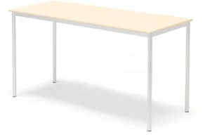 AJ Produkty Stół SONITUS, 1600x700x900 mm, blat dźwiękochłonny HPL, brzoza, biały - Meble do szkół i przedszkoli AJ Produkty Stół SONITUS, 1600x700x900 mm, blat dźwiękochłonny HPL, brzoza, biały - Meble do szkół i przedszkoli - miniaturka - grafika 1