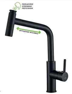 Laveo Bateria zlewozmywakowa czarna TORO BAX 769D - Baterie kuchenne - miniaturka - grafika 3