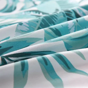 vidaXL Zestaw po$240cieli w li$241cie, 2 czę$242ci, 140x200/60x70 cm, zielony - Pościel - miniaturka - grafika 2