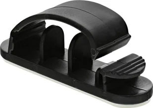 InLine 59970M zestaw 10 organizerów kablowych, z cokołem samoprzylepnym, 5,4 cm, czarny 59970M - Adaptery i przejściówki - miniaturka - grafika 2