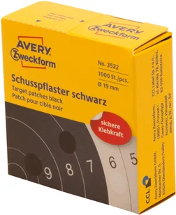 Avery Zweckform Naklejki ZF do tarcz strzelniczych czarne fi19 1000 szt. 3522 - Etykiety do drukarek - miniaturka - grafika 3