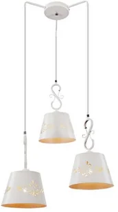 Rabalux LAMPA wisząca ANNA 2234 metalowa OPRAWA prowansalski ZWIS kaskada z wycięciami biała 2234 - Lampy sufitowe - miniaturka - grafika 4