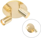 Lampy sufitowe - QAZQA Nowoczesna łazienkowa punktowa mosiężna 2-punktowa IP44 - Ducha - miniaturka - grafika 1