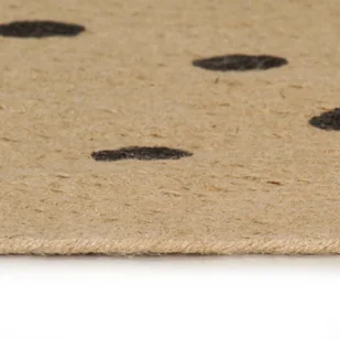 vidaXL Ręcznie wykonany dywanik, juta, w kropki, 150 cm - Dywany - miniaturka - grafika 6