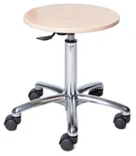 Krzesła i taborety kosmetyczne - Prosedia taboret regulowany Gold WOOD - miniaturka - grafika 1