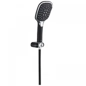 Akcesoria do armatury i ceramiki - Laveo Laveo zestaw natryskowy punktowy Zorita NLZ 70AD czarna/chrom - miniaturka - grafika 1