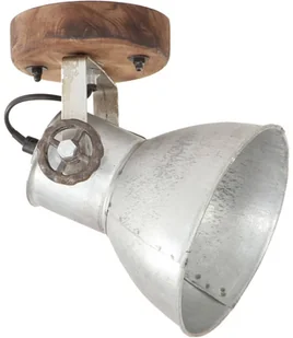 VidaXL Industrialne lampy ścienne/sufitowe 2 szt. srebrne 20x25 cm E27 320504  VidaXL - Lampy sufitowe - miniaturka - grafika 4